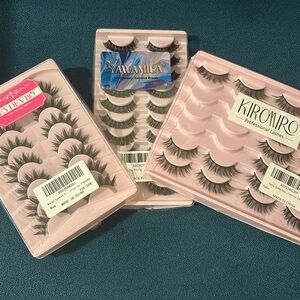 3 different sets of lashes!